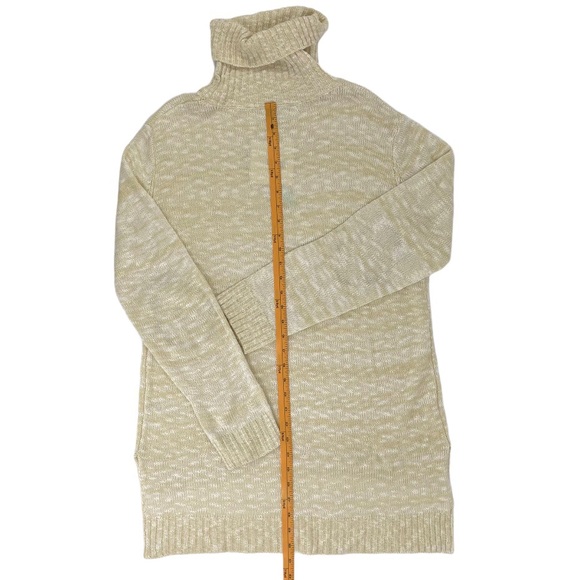 She + Sky Tunic Turtleneck Sweater Cream & White L - Picture 8 of 8
